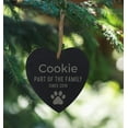thumbnail image 3 of Darling Souvenir MADE WITH LOVE Personalized Pet Dog Memorial Hanging Slate Christmas Tree Heart Ornament Custom Gift, 3 of 4