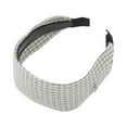 thumbnail image 4 of Unique Bargains 1 Pc Headband Fresh Plaid Wide Hair Accessories Black White, 4 of 5