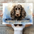 thumbnail image 4 of Irish Water Spaniel Dog Canvas Bathroom Décor - Unique Bath Wall Decor - Modern Canvas Bathroom Wall Art - Room Decor - Bathroom Decorations - Restroom Sign - Wall decor living room, 4 of 4