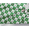 thumbnail image 3 of Soimoi Green Cotton Voile Fabric Candle & Cupcake Party Printed Craft Fabric by the Yard 42 Inch Wide, 3 of 3