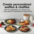 thumbnail image 5 of Proctor Silex Mini Waffle Maker, Rejillas Antiadherentes, Hace Waffles Redondos de 4", Negro, 26100, 5 of 5