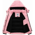 thumbnail image 3 of KVE Girl's Hooded Warm Winter Coat Quilted Thicken Puffer Jacket with Removable Hood Light Pink 8, 3 of 9