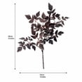 thumbnail image 2 of 3‑Pack Artificial Gratitude Leaf Stems, Faux Fall Burgundy‑Orange Foliage Branches, Realistic Autumn Decorative Stems for Vase, Table Centerpiece, Mantel, Shelf, Thanksgiving Farmhouse Home Decor,C, 2 of 7