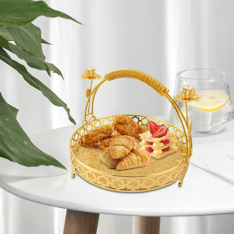 Modern Fruit Bowl Basket, Holder Rack, Tea Platter Serving Tray, Vegetable Plate Decorative Tiered for Cupcake Snack Desserts Office Wedding , 3 Tier