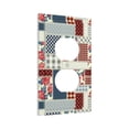 thumbnail image 2 of Kll Patchwork In Country Style Wall Plate,Gloss Finish,Standard Size 1 - 5" X 3", Polycarbonate Thermoplastic,Electric Receptacle Plug Covers, 2 of 8