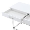 thumbnail image 6 of Posh Briar 2-Drawer Metal Console Table with Acrylic Legs in White/Chrome, 6 of 8