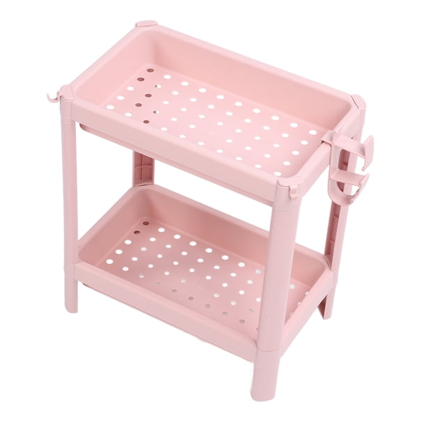 Estantería De Almacenamiento, Organizador De Suelo De De Plástico De Varios Niveles, Rosa, Ideal Para , Cocina, Sala De Estar