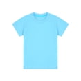 thumbnail image 3 of Miaeowve Kids Boys Solid Color Short Sleeve T-shirt Summer Active Casual Tops Round Neck Tee Outdoor Sky Blue 140, 3 of 6