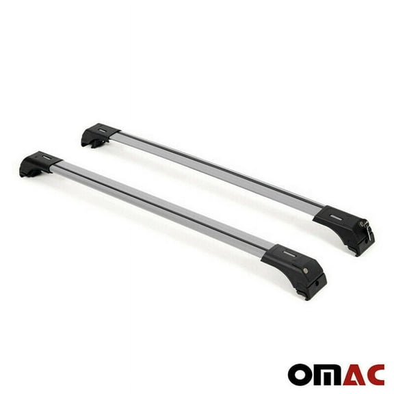 OMAC Roof Rack Cross Bars Luggage Carrier Silver for BMW X1 (E84) 2013-2015