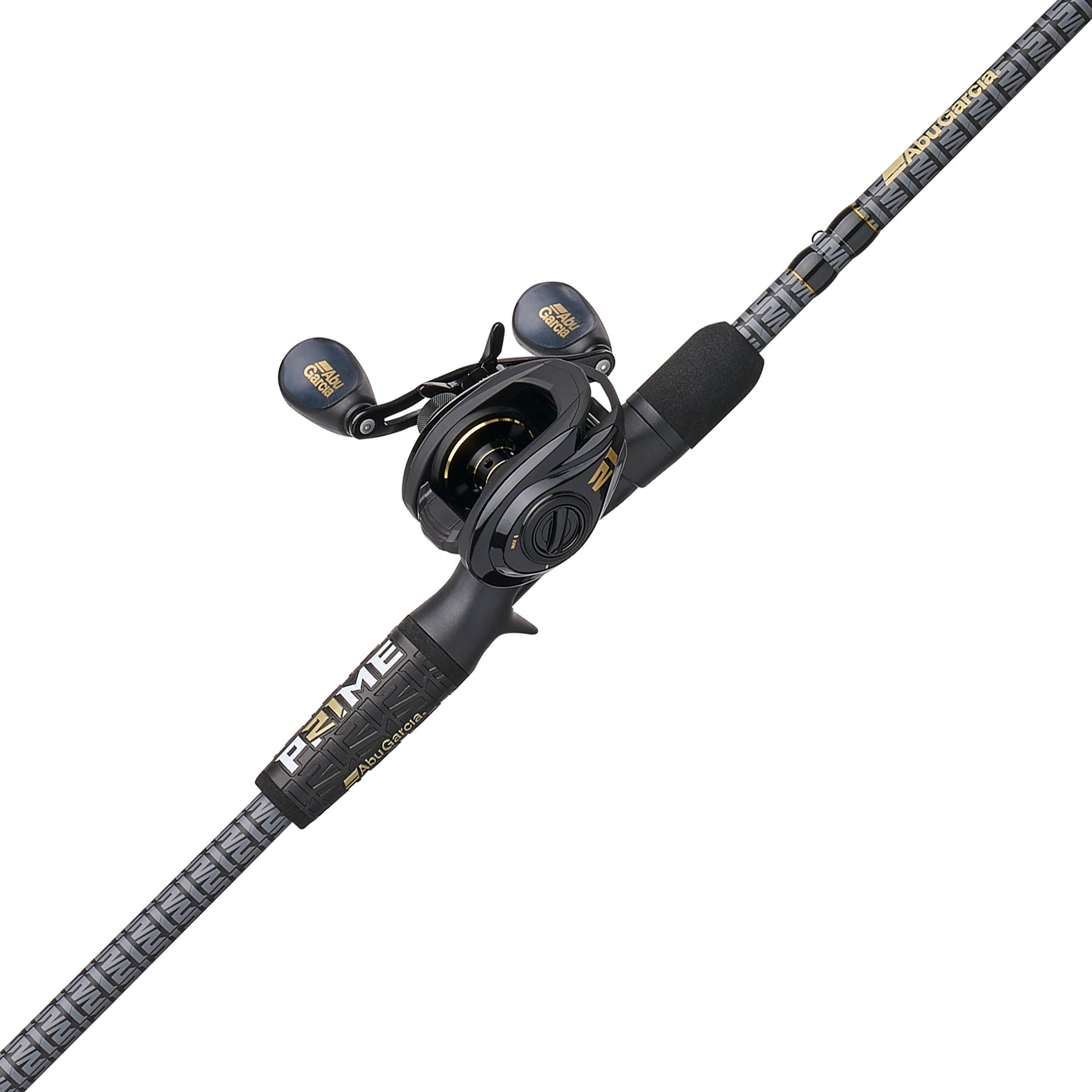 Abu Garcia Prime Baitcast Combo, 7' Medium Heavy, Black, Left-Handed
