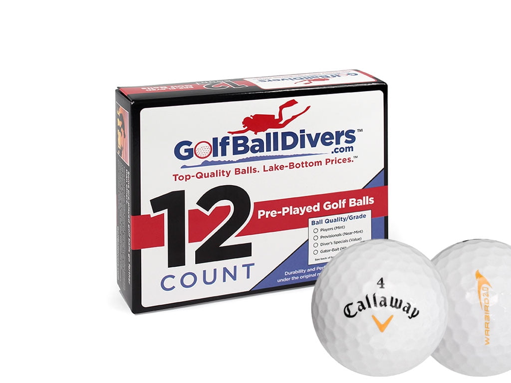 Callaway Warbird Golf Balls, Used, Near Mint Quality, 12 Pack