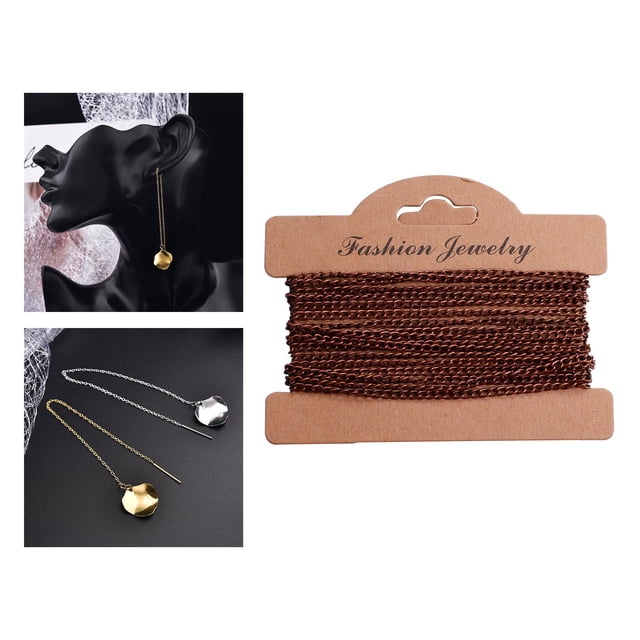 Curb Cable Chain DIY Jewelry Making Tools Metal Crafts hecho a mano rebordear trenzado Recubrimiento de bronce rojo BLESIY eslabón de las cadenas de cable