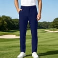 thumbnail image 3 of RFQWOVSR Men's Wrinkle Resistant Solid Color Elastic Casual Business Formal Pants Comfortable Work Commute Trousers 42, 3 of 6