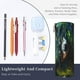 thumbnail image 3 of Disketp Realistic Style Colorful Wolf A Estuche Organizador de Lápices de Cuero, Estuche de Oficina con Cremallera para Bolígrafo y Lápiz, 3 of 6