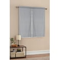 thumbnail image 6 of Mainstays Threaded Print Solid Color Room Darkening Rod Pocket Curtain Panel Pair, Set of 2, Gray, 30 x 54, 6 of 6