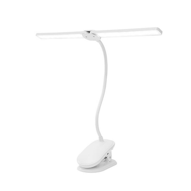 Lksixu 2-in-1 Desk Lamp, Desk Light With Flexible Arm,3 Color Modes Dimmable Double Head Desk Lamps For Home Office Workbench Reading Kitchen Gadgets