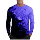 thumbnail image 2 of Amzcrzy Sudadera Para Hombre, Moda Informal, Estampado Deportivo, Manga Larga, Cuello Redondo, Blusas, Camisas, Azul, M, 2 of 5