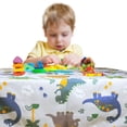thumbnail image 2 of Splat Floor Mat for Under High Chair/Arts/Crafts, 51" Waterproof Anti-Slip Food Splash Spill Mess Mat, Washable Portable Picnic Mat and Table Cloth, 2 of 5