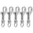 thumbnail image 1 of Domqga Fishing Tools And Equipment Fishing Tackle L65MM Double Ended Stainless Steel Spring Snap Clips Diving Hook Spring‑Snap Clip, 1 of 8