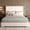 Cream, variant on Queen Bed Frame with 58" Tall Headboard Velvet Upholstered Platform Bed,Channel Tufted Wingback and Plating Trim, Chrome-Plated Legs, Wood Slats, No Box Spring Needed, Noise Free, Cream