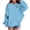 H1396 Light Blue, variant on SJLDQY Halloween Hoodies for Girls Funny Graphic Hooded Sweatshirts Casual Long Sleeve Hoodie Fall Winter Pullover Tops with Pockets