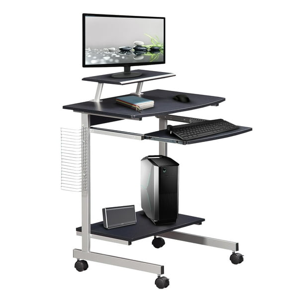 Techni Mobili Rolling Compact Computer Cart Desk With Storage