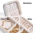 thumbnail image 3 of Mother's Day Unicorn Compact Jewelry Box Organizer for Rings, Earrings, Bracelets | Portable Storage Case with Metal Zipper, 3 of 6