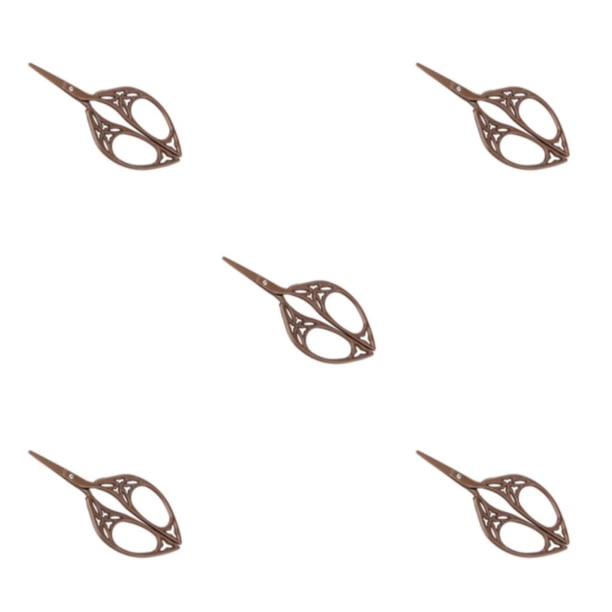 Scienceny Tijeras profesionales de costura y costura de acero inoxidable para corte de precisión, tijeras de sastre, corte en abanico, marrón Type2 NO2