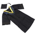 thumbnail image 4 of HONMEET Doctoral Graduation Gown Set in Black with Academic Dress, Shawl, Cap, and Tassel - Complete Graduation Ceremony Outfit, 4 of 8