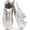 Silver, variant on LUCKY STEP Retro Lightweight Fashion Sneakers Comfort Satin Ballet Casual Shoes,White,Womens