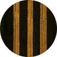 thumbnail image 1 of Ahgly Company Machine Washable Indoor Round Abstract Yellow Modern Area Rugs, 6' Round, 1 of 4
