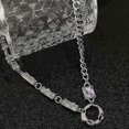 thumbnail image 3 of Collar con colgante de acero con forma de círculo de diamante morado Yuxing 56704 48+8cm, 3 of 4