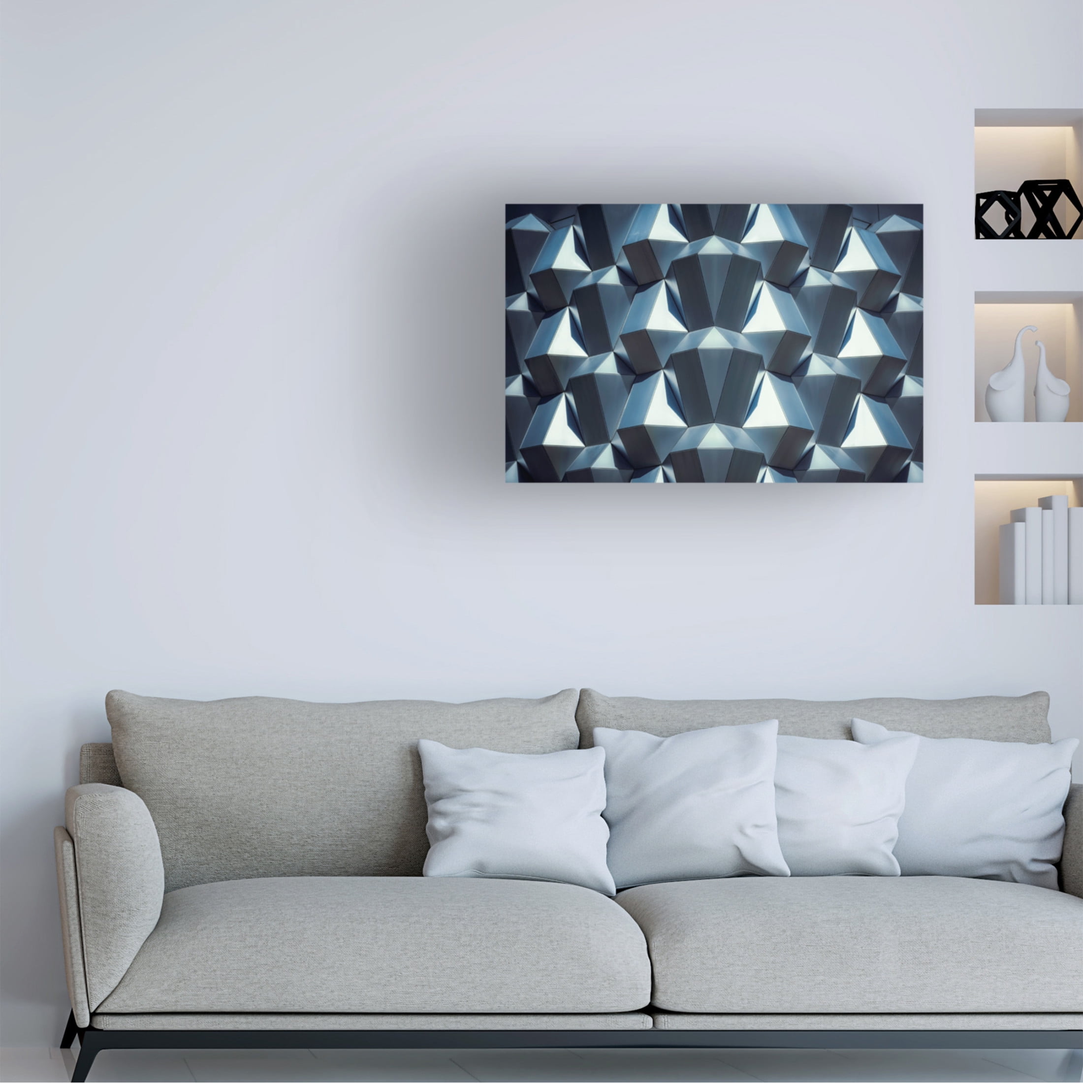Canvas Wall Art - Mike Kreiten 'Outlined' Wall Art for Living Room, Bedroom, or Office D?cor by Trademark Fine Art - 47 x 30 Inches