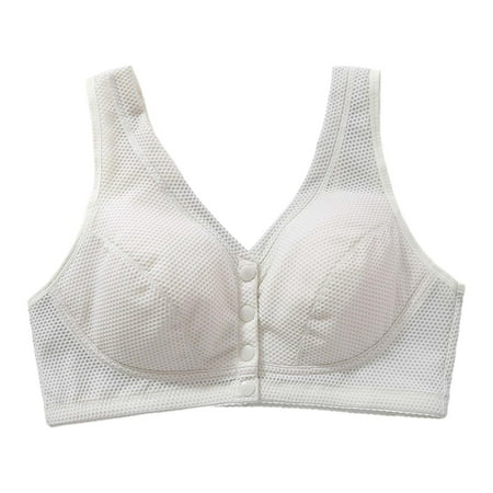 Weikingp Bras for Women  Thin Laceless Comfortable Breathability Underwear Large Size Brater Buckle Female Bra V Neck Vest Bralette Wireless Bra Womens Underwear Sexy Underwear for Women Clearance
