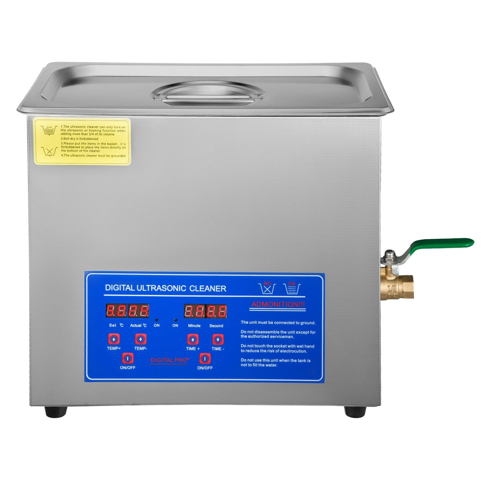 200W Ultrasonic Cleaner Jewelry Cleaner Heater Timer 6L Tank Bath Cleaning Machine Industry Stainless Steel Equipment