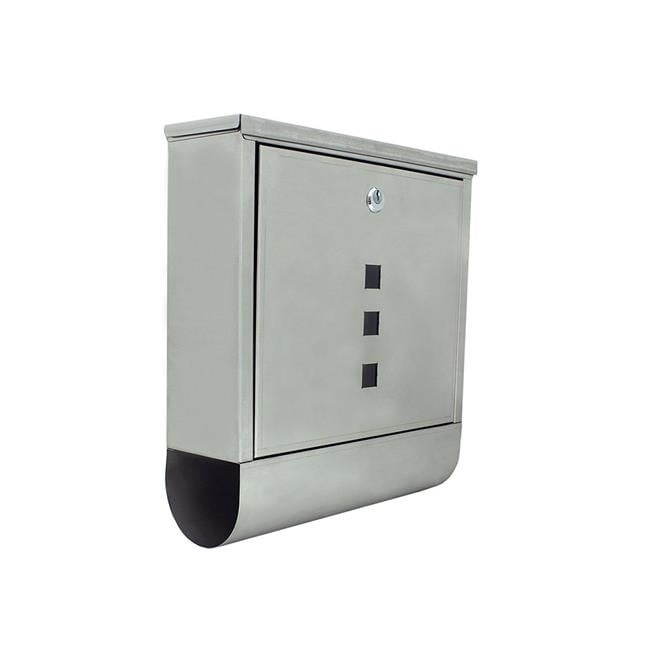 ALEKO Wall Mounted Mail Box with Retrieval Door 2 Keys and Newspaper Compartment 