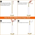 thumbnail image 5 of Emapoy Toilet Paper Holder Free Standing, Tissue Holder with Heavy Base, Gold, 5 of 6