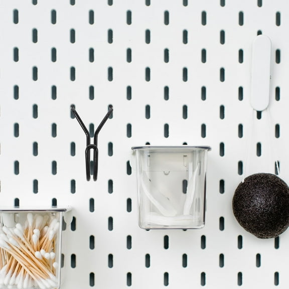 WHAMVOX 10pcs Pegboard Hook Pegboard Cup Holder Pegboard Accessory for Office Workshop Garage Workbench Peg Board Jewelry Keys Display Hooks