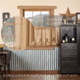 thumbnail image 2 of VHC Brands Stratton Primitive 24"x36" Burlap Star Tier Pair Tan Rod Pocket Appliqued Cotton Kitchen Window Curtains, 2 of 5