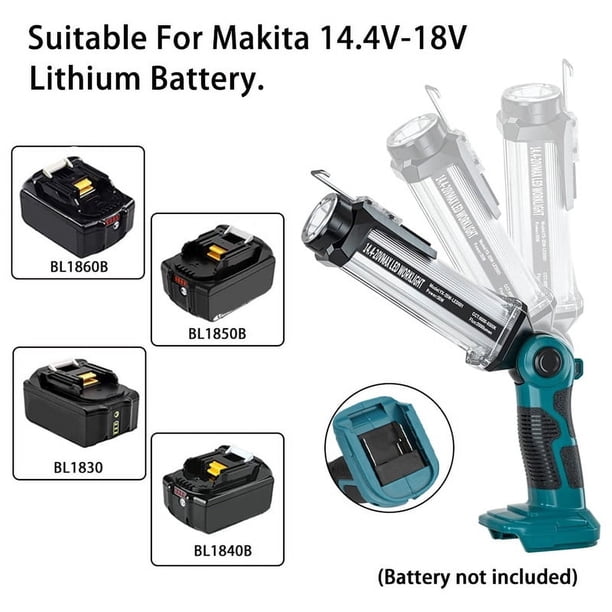 Lampe Projecteur LED Sans Fil 2000 Lumens Pour Batterie Makita 18v - Bleu
