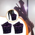 thumbnail image 4 of 2 protectores para zapatos de stripper para baile en barra, fundas protectoras para tacones de 20 cm, fáciles de instalar, con agarre, accesorios para Púrpura S, 4 of 6