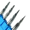 thumbnail image 2 of 4Pcs/Set 0.25-1.0Mm Carbide Tapered Ball Nose End Mill Milling Cutter 1/8" Shank, 2 of 6