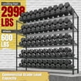 thumbnail image 5 of 55.2"W x 85.8"H Wire Shelving Rack 3000Lbs Metal Storage Shelves with Wheels 5 Tier Heavy Duty Storage Rack for Garage Rolling Shelving Unit Adjustable Steel Shelves for Kitchen Pantry, Black, 5 of 16