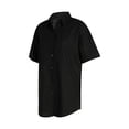 thumbnail image 4 of TheFound Women Two Piece Set Summer Linen Short Sleeve Shirt+Drawstring Shorts Homewear, 4 of 9
