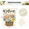 thumbnail image 5 of Spring Garden Flag 12x18 Inch Double Sided Outside, Floral Welcome Yard Outdoor Flag, 5 of 6