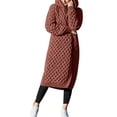 thumbnail image 3 of Abrigo de otoño e invierno para mujer, de color liso, de moda, cárdigan largo de aguja para mujer, suéter tejido con capucha, ropa para mujer, 3 of 6