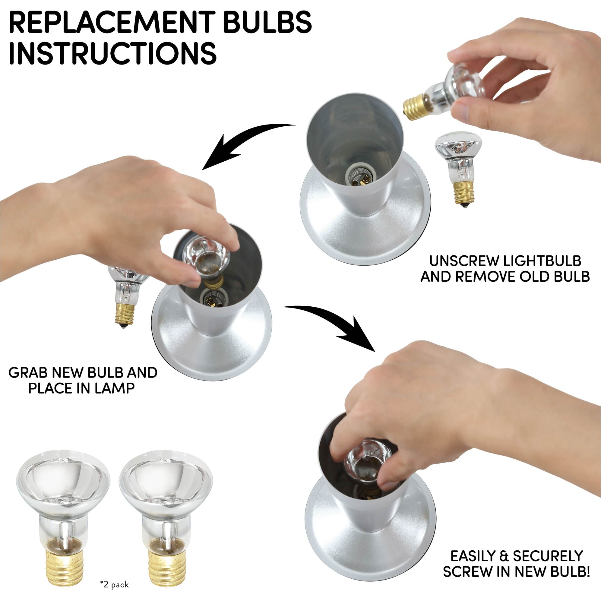 Urban Shop 2 Pack Volcano Motion Lamp Replacement Bulbs