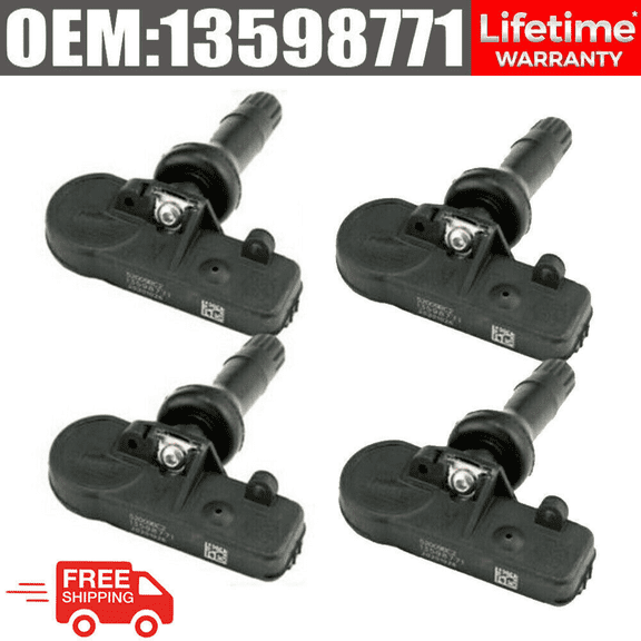 (4) OEM TPMS Tire Pressure Monitoring Sensors for Chevy GMC 13586335/13598771