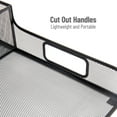 thumbnail image 5 of Mind Reader Utensil Napkin & Plate Holder, Silverware Organizer, Serving Tray, Metal, Black, 5 of 14