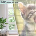 thumbnail image 4 of 2 Panels Set Blackout Curtains Thermal Insulated Sun Protection Room Darkening Drapes for Bedroom Cat in The Grass, 4 of 7